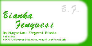 bianka fenyvesi business card